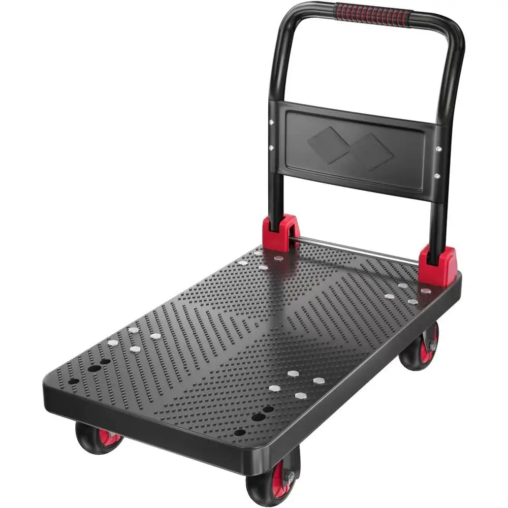 Platform Cart Dolly 1000LB Weight Capacity Portable Foldable Easy Maneuverability Sturdy 36x24In Large Size Multiuse