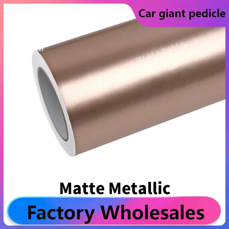 ZHUAIYA Matte Metallic Rose Gold Vinyl Wrap film wrapping film bright 152*18m roll quality Warranty covering film voiture