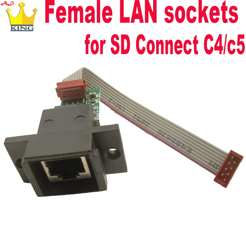 Female LAN sockets 8pin interface adapter for MB STAR C4 C5 SD Connect C4 Compact Multiplexer WiFi module repair diagnostic tool