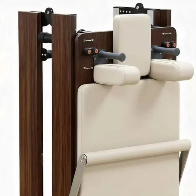 High -end Portable Home Walnut Wood Color Pilates Reformer Bed Fitness Wellness Equipment for Body Exercise