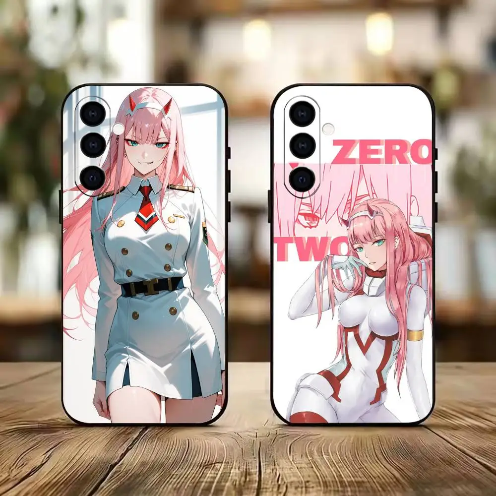 02 D-DARLING in the FRANXX  Phone Case Black Silicone Soft For Samsung A73,A72,A71,A70,A53,A52,A51