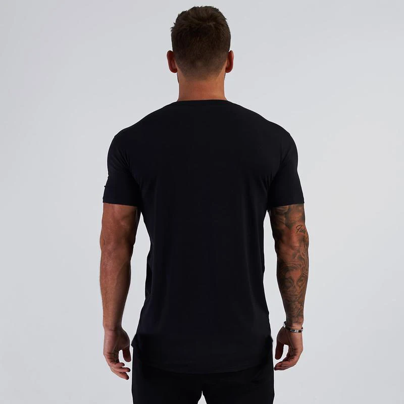 Mens Casual Cotton Running Short Sleeve Shirts Summer Breathable Slim Fit  Fitness Sport T-shirts Gym Bodybuilding Workout Tops
