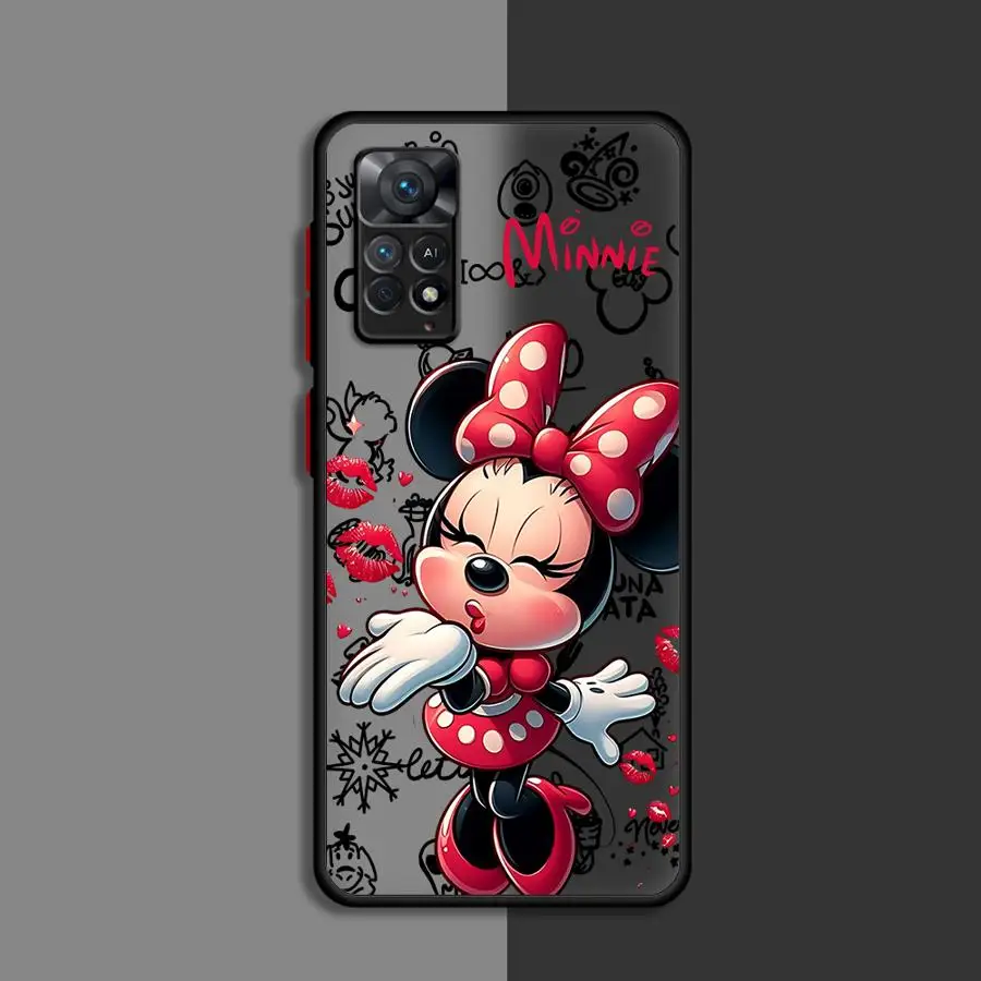 Disney Minnie Mouse AI Cassa Del Telefono per Xiaomi Redmi Nota 11 Pro 5G 12S 11S 12 13 ProPlus 10S 10 Pro 13 5G 7 9 8 Pro 9S Copertura