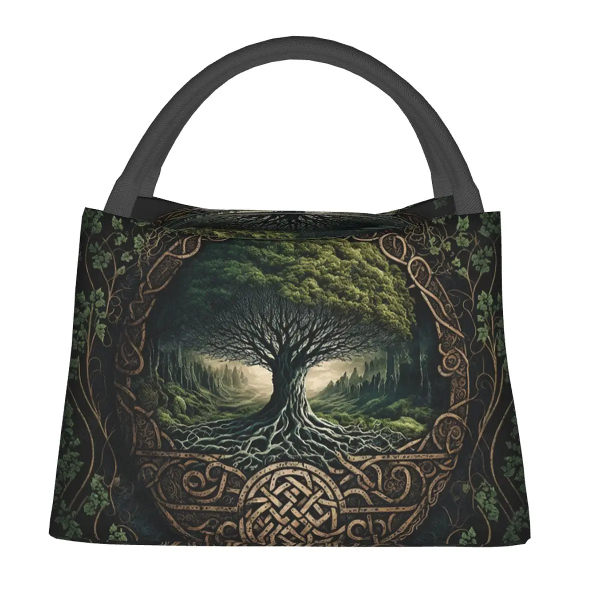 

Yggdrasil Tree Of Life Celtic Insulated Lunch Bag for Women Kids Leakproof Food Boxes Thermal Lunch Box Tote