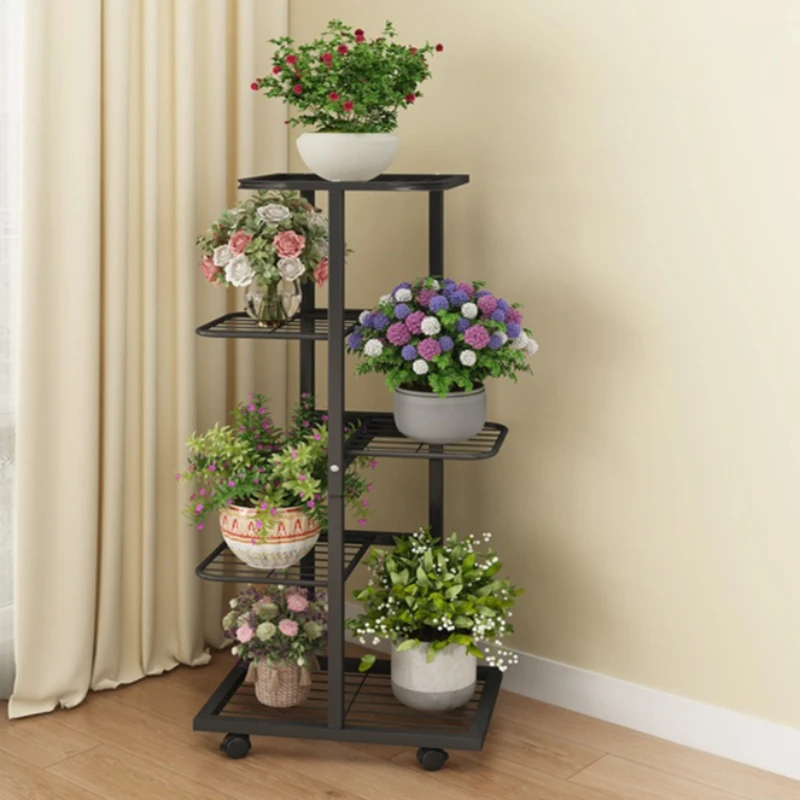 em-wrought iron flower stand indoor floor-standing flowerpot display plant stand multi-layer gartenmobel möbel garden furniture-