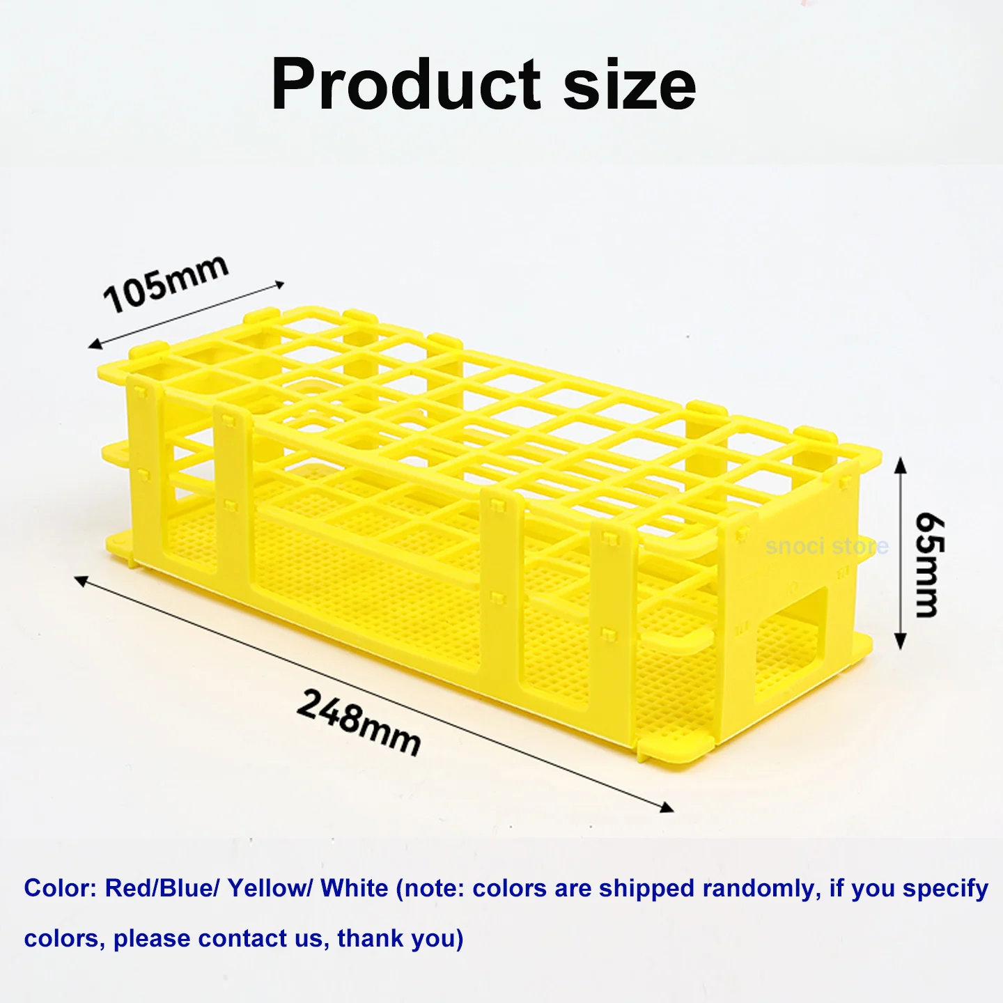 Plastic Test Tube Stand Bracket Rack for 16mm Test Tubes 60 Hole Positions Three Deck Test Tube Holder 1 Piece