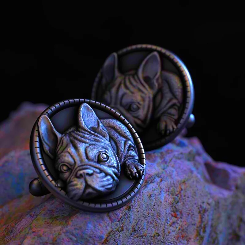 خمر فضي الفرنسية البلدغ بروش الحيوان عاشق المجوهرات لطيف الكلب تولد بروش الحيوانات الأليفة تحت عنوان الإكسسوارات