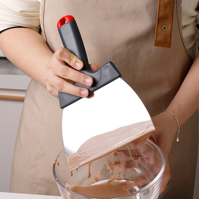 Stainless Steel Dough Scraper Coating Spatula For Chocolate Scraper Kitchen Accessories Baking Tools For Cakes Kitchen Gadgets