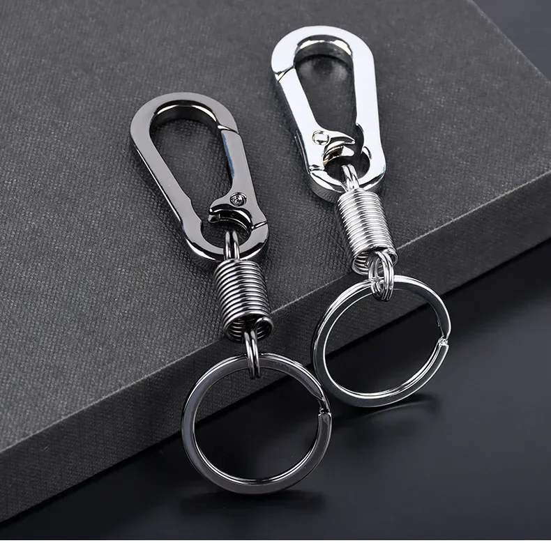 Metal Spring Clip Anti-Lost Car Key Holder Street Stall Creative Gift Safety Belt Decoration Accessories Made in China