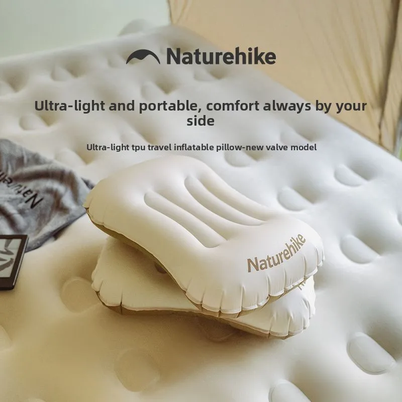 Original Naturehike Inflatable Pillow, Outdoor Camping Travel Pillow Neck Protector Portable U-Shaped Pillow Back