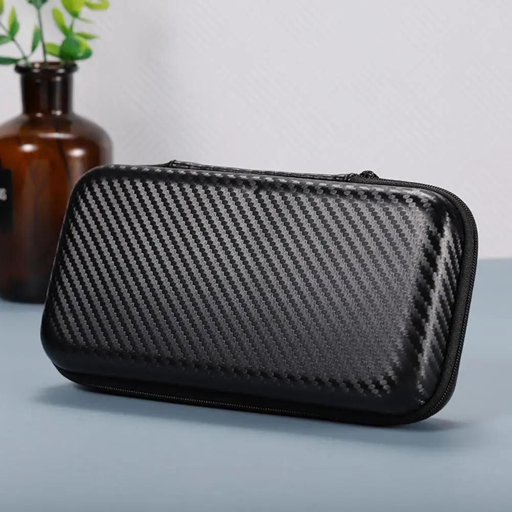 Practical Shock Absorption Mobile Hard Disk Drive Storage Case EVA Headphone Storage Bag Mesh Pocket Office Supply