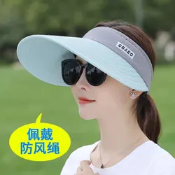 NEW Fishing Hat Sun UV Protection UPF 50+ Cotton Sun Hat  Summer  Women Large Wide Brim Bob Hiking Outdoor Hats with Chain Strap