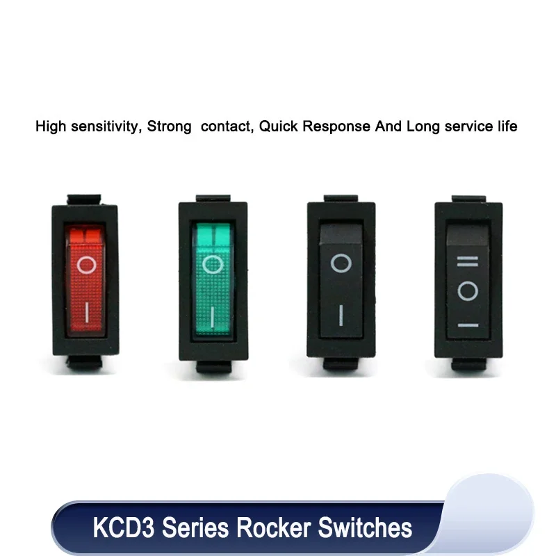 

1/5/10pcs KCD3 Rocker Switch ON-OFF 2/3 Position 3 Pin Electrical Equipment Light 16A 250V / 20A 125VAC Power Switches