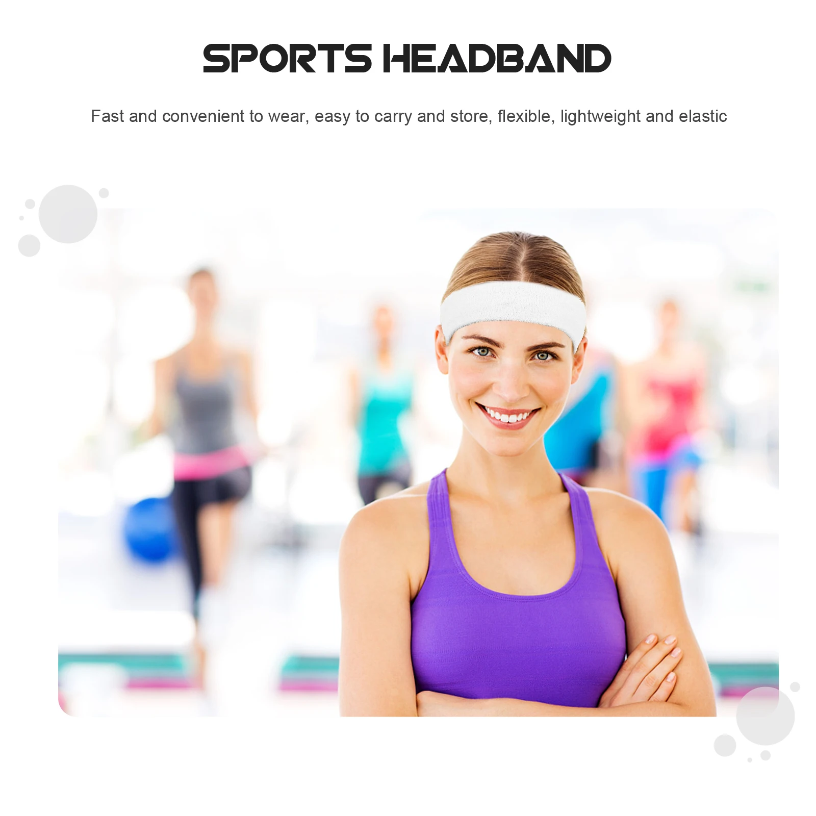 

5 шт., впитывающие пот повязки на голову, эластичные удобные спортивные повязки для бега, йоги, фитнеса, повязки на голову, спортивные повязки на голову