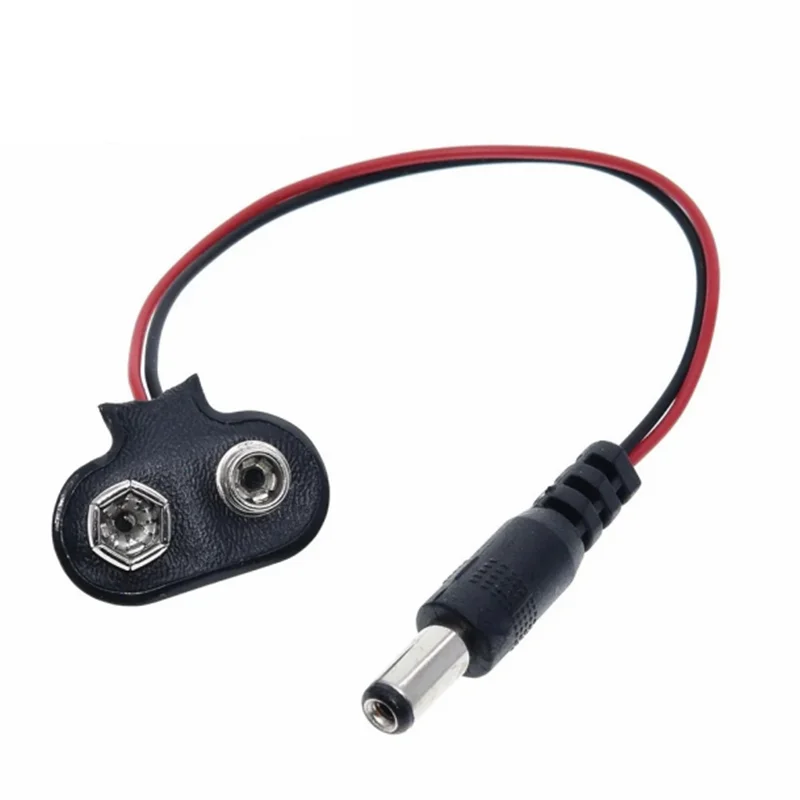 5pcs 9v Battery Snap Power Connector Cable Plug Clip Jack Connector Adapter