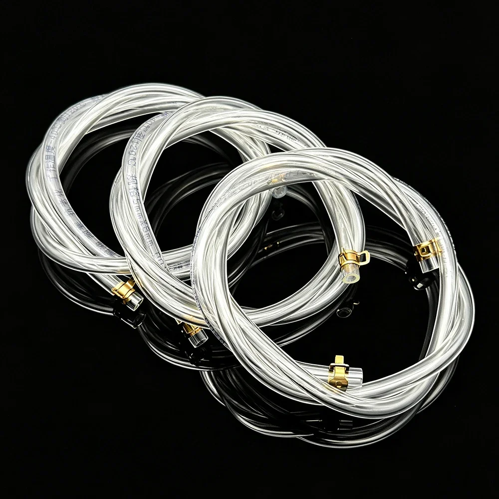 TPU Fuel Hose Oil Resistant Leakproof Flexible Pipe with Galvanized Clamps ID 4mm~16mm for Lubrication Oil Supply Hose