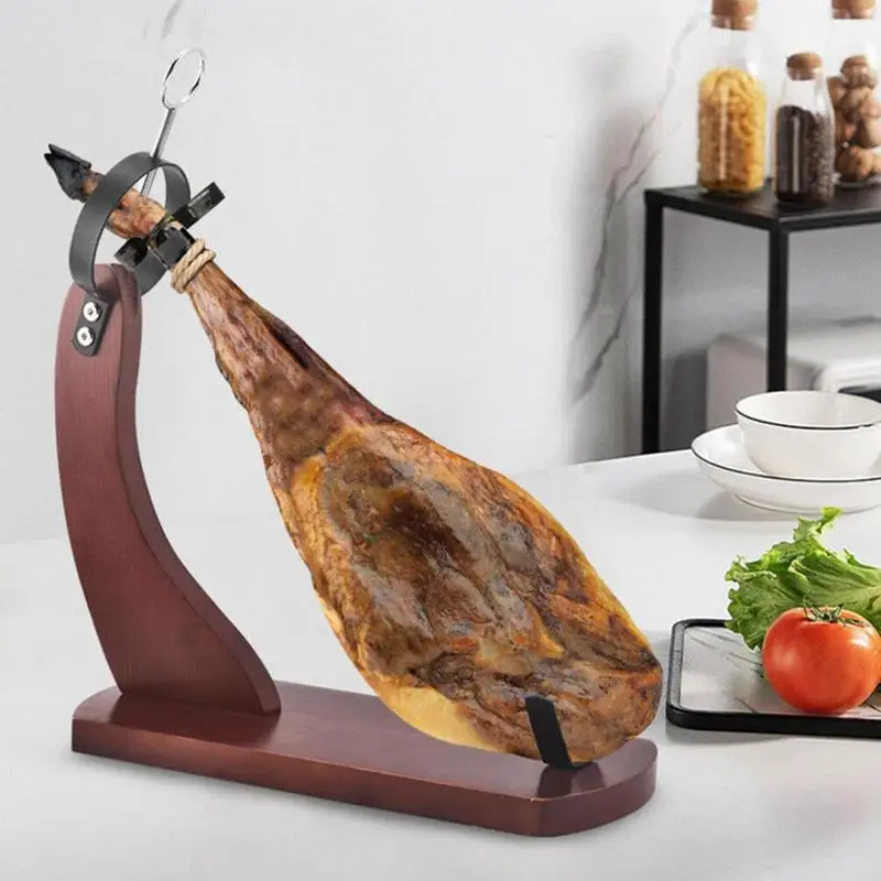 Imagem -02 - Universal Espanhol Ham Rack Madeira Ham Holder Suporte Leg Slice Stand para Casa Cozinha Bar Restaurante Chef Ferramenta Acessórios