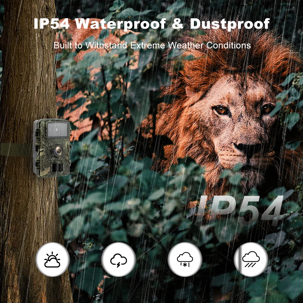 HD كاميرا الحياة البرية PIR للرؤية الليلية مع بطاقة الذاكرة 32G آلة الصيد للتخييم في الهواء الطلق مراقبة الأمن كاميرا الصيد #6
