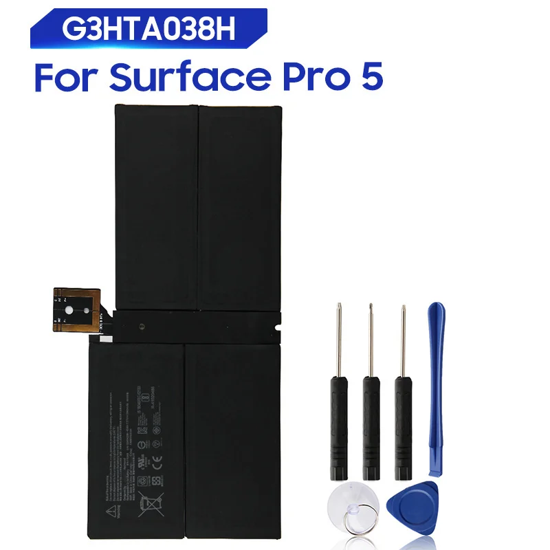 Replacement Battery For Microsoft Surface Pro 5 Pro5 Surface Pro 6 Pro6 DYNM02 G3HTA038H 5940mAh