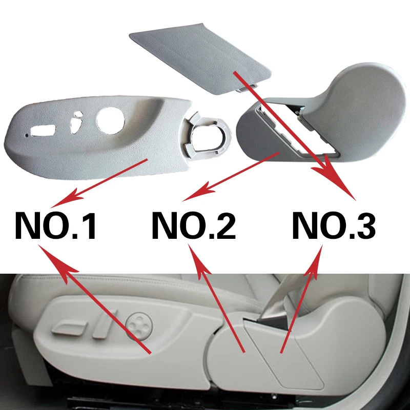 8E0882327A 8E0882328A for Audi A6 C6 2005-2011 Front seat trim panel cover, power seat switch plastic cover 8E0881325G