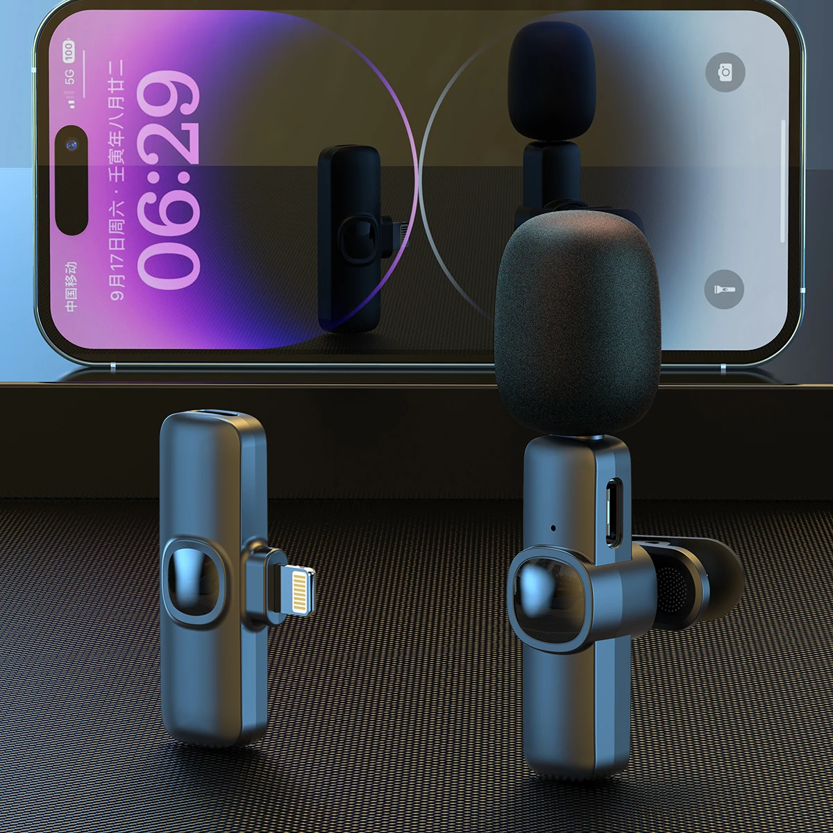 ميكروفون لاسلكي بياقة ، تسجيل الهاتف المحمول ، مشبك طوق Vlog ، ميكروفون صغير ، J 1-Pull ، راديوكين ، جديد