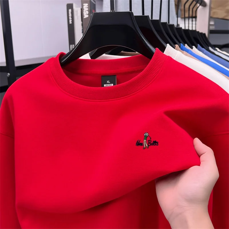 Hochwertiges Sportshirt mit Rundhalsausschnitt, Herrenmode, Luxusmarke, lässiges Golfshirt mit Buchstabenstickerei, bequemes Langarm-T-Shirt – Detail 8