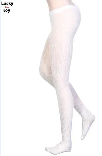 White 1/6 Scale Female Soldier Pantyhose body-Stocking High-rise stockings for 12in Phicen Tbleague Hottoy dolls