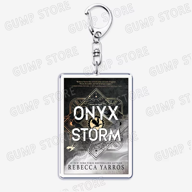 Tairn and Andrana Dragon Keychain Fourth Wing Iron Flame Onyx Storm Basgiath War College Violet Sorrengail Xaden Riorson Keyring view 4