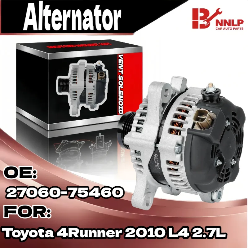 

Alternator for Toyota 4Runner 2010 L4 2.7L 100A 12V Clockwise 7-Groove Decoupler 2706075460, 104210-1000, 1042101000