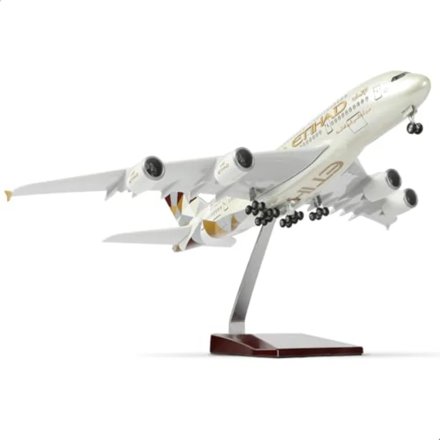 

Airplane model for tabletop display, ABS plastic, matte white, pre-built with detachable stand and realistic detailing