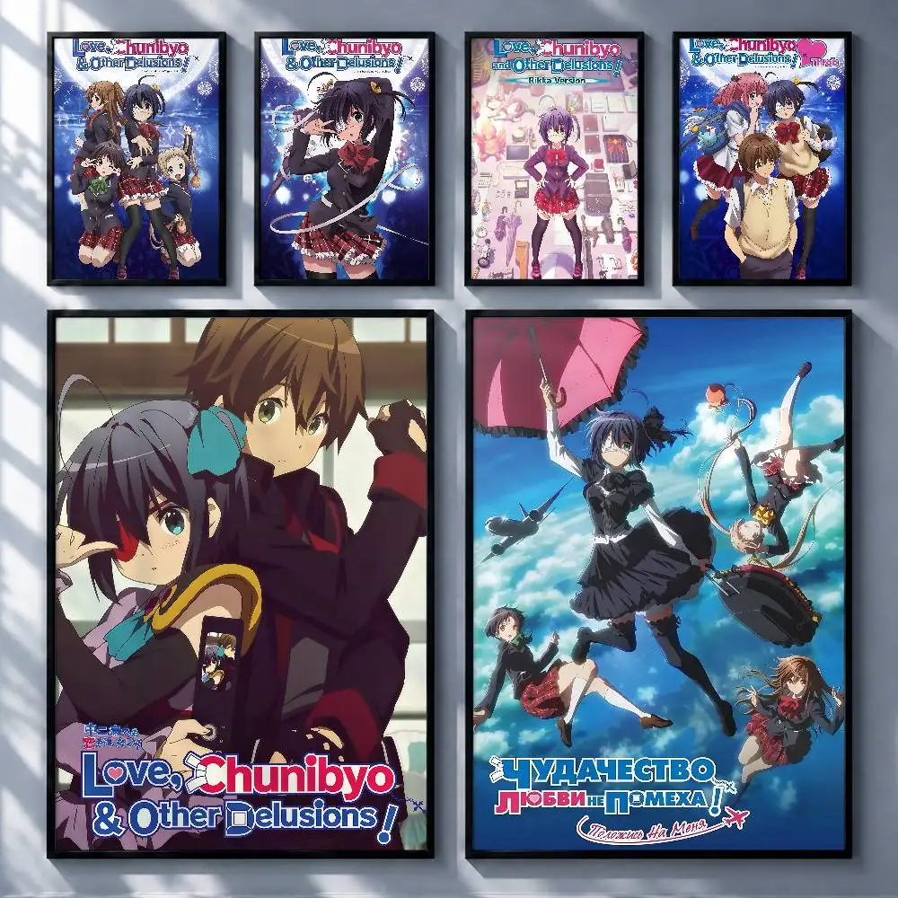 Love, Chunibyo & Other Delusions Posters Premium Self-Adhesive No Residue Wall Sticker for Home Office Bar Decor