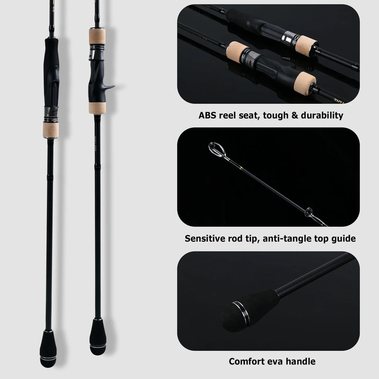 Imagem -02 - Goture-pollux ii Slow Jigging Vara de Pesca Solid Top Tip Spinning Casting Rod Barco Marítimo Pesca de Água Salgada Sólido ml m mh Poder 1.89m