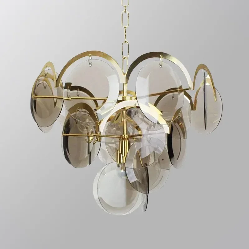

GHEUVNJ Postmodern creative cigarette ash glass living room chandelier art bedroom dining room model room chandelier