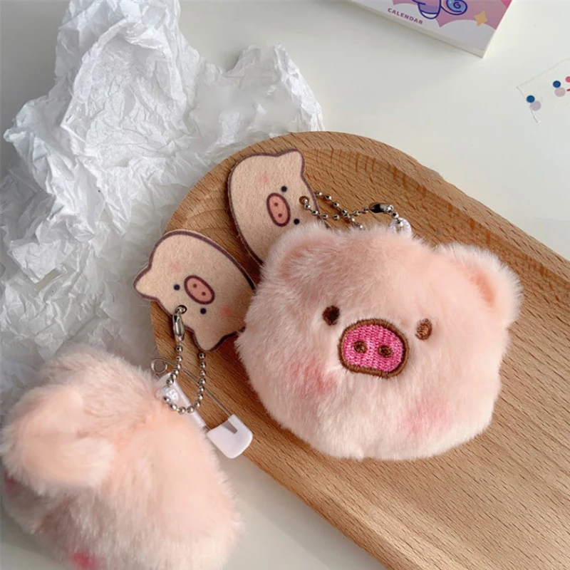 Bentoy Pig Plush Pink Soft Pig Keychain accessories Cute Kawaii Student Bag Accessories Korea Ins Children Key ring Brooch