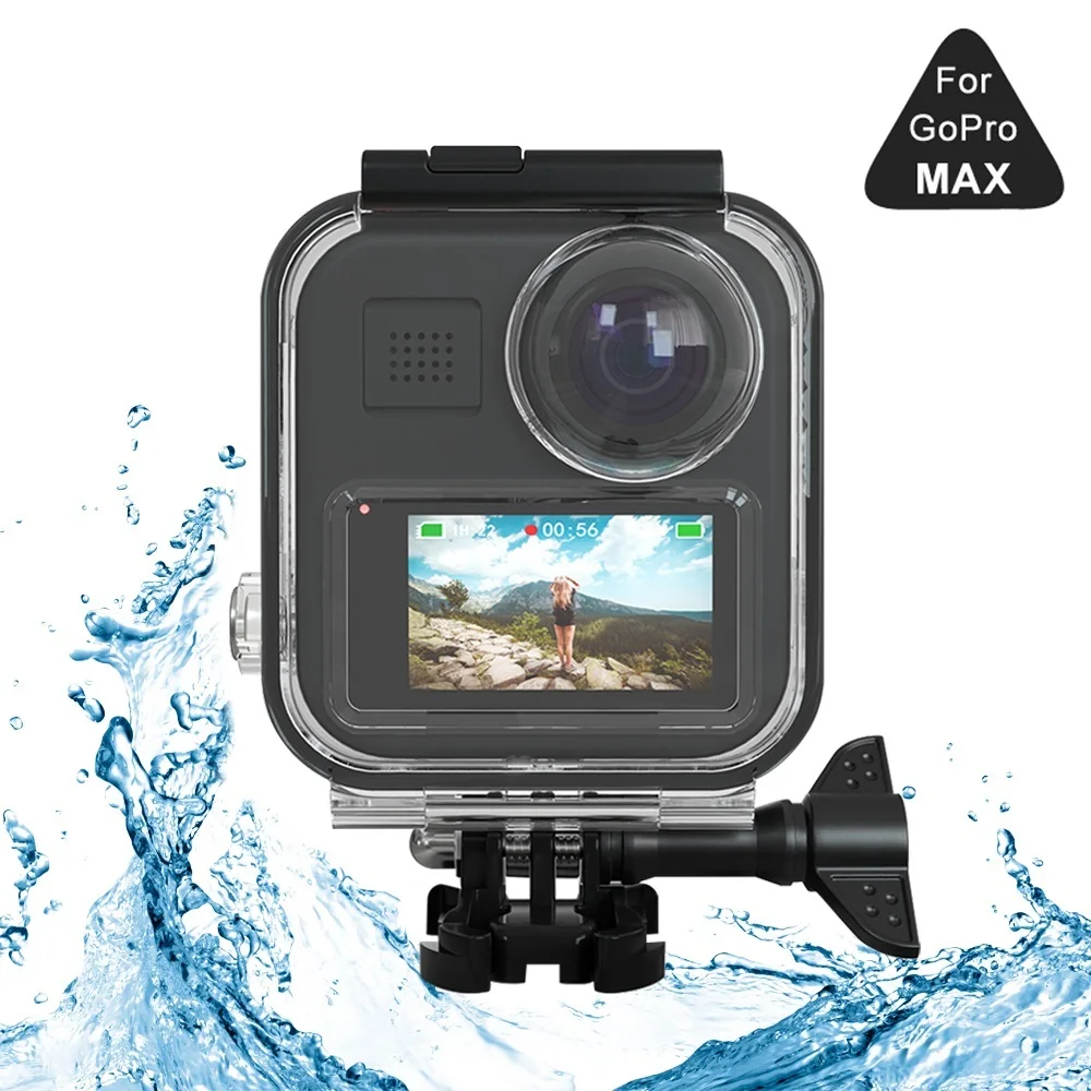 

Top Touchscreen Waterproof Housing Case for GoPro MAX 360 Diving Protection Underwater Dive Cover for Go Pro Max Camera