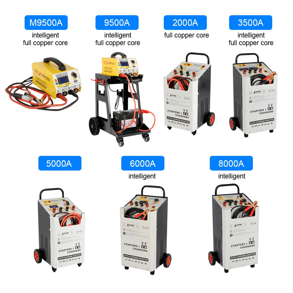 Cargador de refuerzo de batería de banco de energía de arrancador de batería de coche de 5000A 220V para carga de vehículos de emergencia