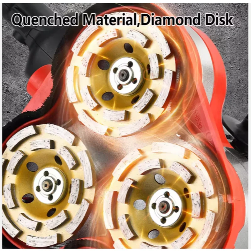 El amoladora eléctrica portátil de 220V y 4800rpm se utiliza para el pulido de suelo de epoxi de cemento