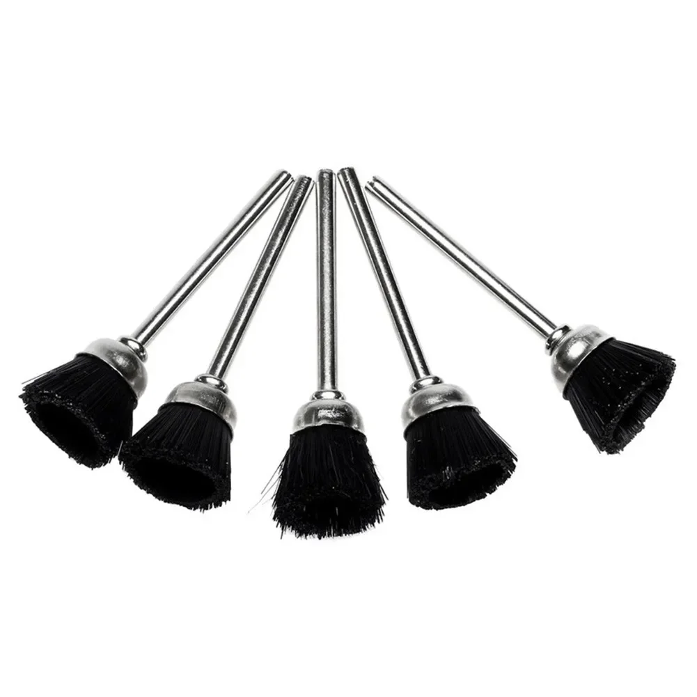 

Brand New High Quality 1 Set Brushes Wheel Brushes 3.0mm Shank Black Bristles Brush Wheel Brushes Degreasing Burr