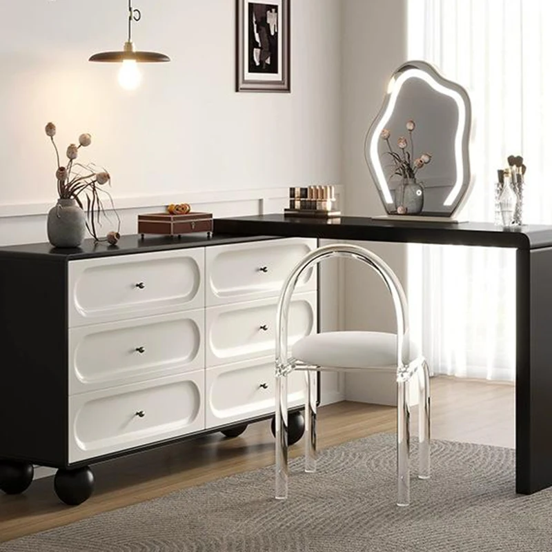 

Luxury Drawers Mirror Vanity Tables Wooden Tall Corner Space Saving Vanity Tables House Large Coiffeuse De Chambre Furniture