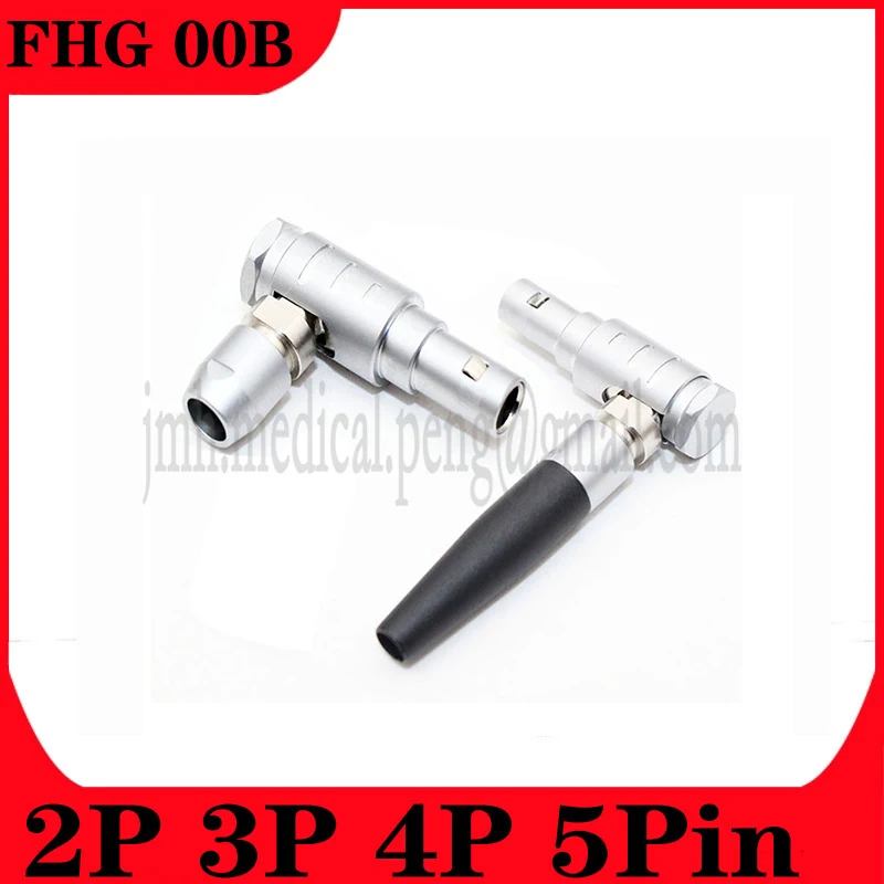 

FHG 00B 2 3 4 5 Pin Metal Circular Push-pull Self-Locking Connector Elbow 90° And key G Male Plug For Industrial Camera