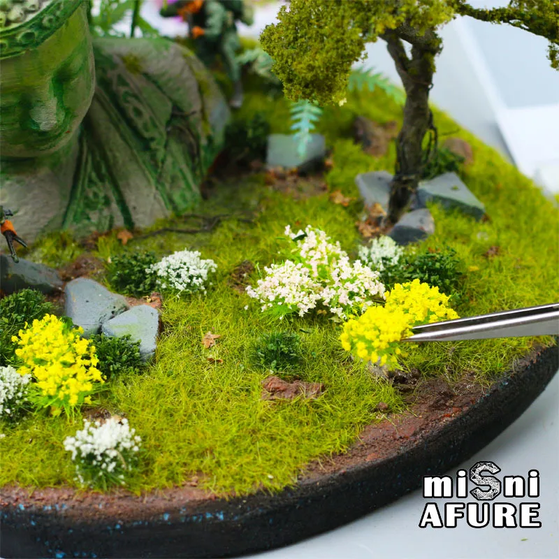 Simulation Miniature Model Vegetation Green Leaf Flower Cluster  Landscape Architecture Sand Table Material Diy Handmade Toys