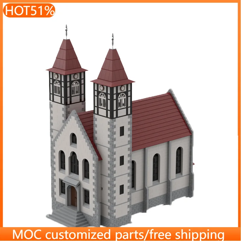

3077 PCS Cathedral Church MOC Customize Modular Building Block Educational Model Brick Simple Technology DIY Holiday Toy Gifts