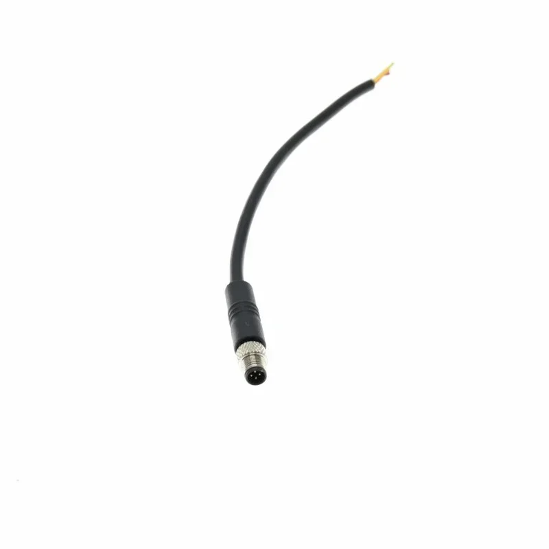 M5 Waterproof Circular Connector M5-4P Male Injection Molded Wire Aviation Plug Signal Transmission Connector M5