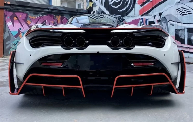 Amortecedor traseiro estilo M de fibra de carbono semi de alta qualidade para McLaren 720S Spider Coupe Body Kit vendas diretas da fábrica