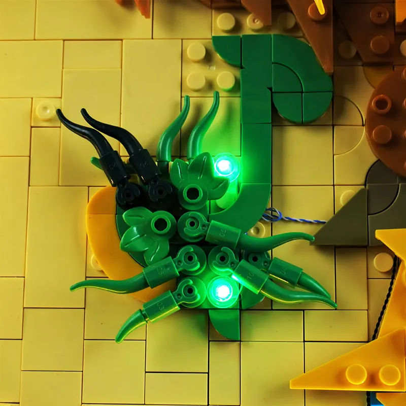 مجموعة إضاءة LED لأفكار ليجو فنسنت فان جوخ عباد الشمس 31215 هدية ذاتية الصنع (لا تشمل مجموعات الطوب لبنات البناء موديل)