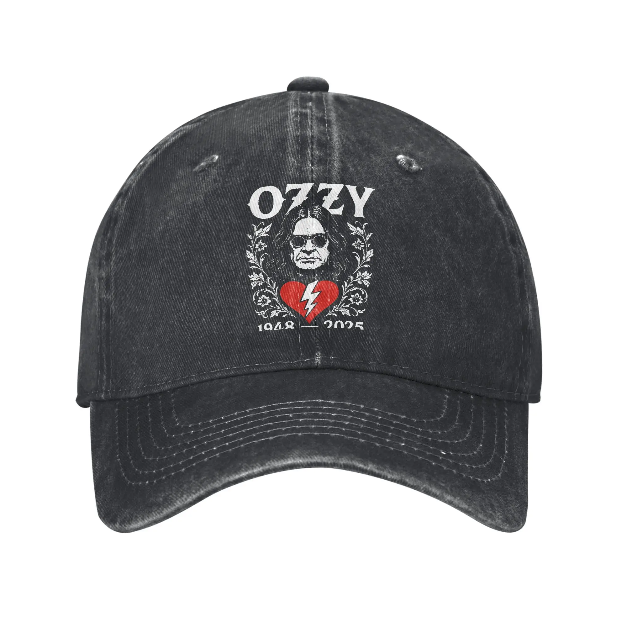 

Ozzy Osbourne Rip 1948-2025 Printed Cap for Men Women Cotton Black Sabbaths Rock Band Trucker Hat Daily Wear Baseball Cap