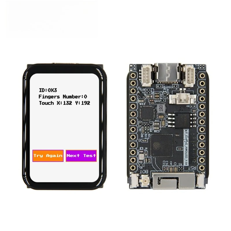 1Pcs T-Display-S3 ESP32-S3 AMOLED 1.64-inch ICNA3311 Touch Display Screen Flash-16MB PSRAM-8MB WIFI Bluetooth Wireless Module