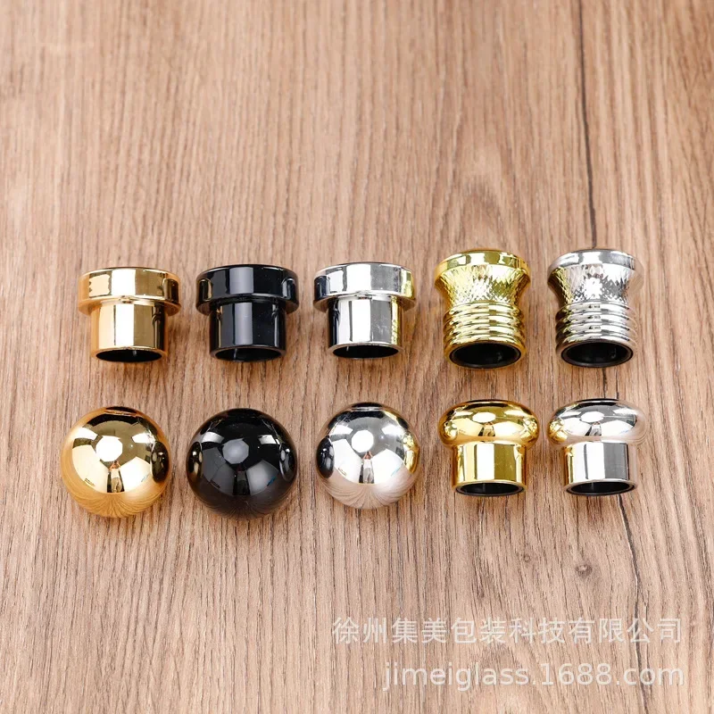 15mm Glass Perfume Bottle Cap with Various Shaped Electroplated Caps for Makeup,Bayonet Bottle Use, Careful Order