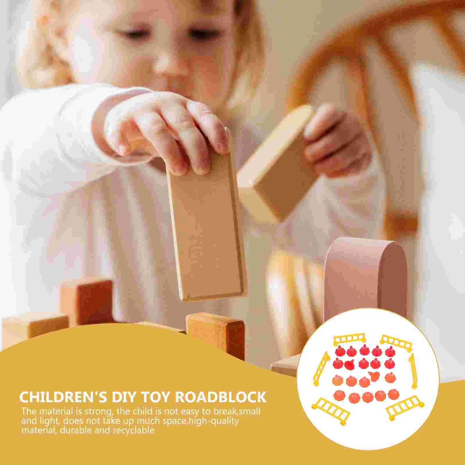 Señal de tráfico de mesa de arena, cono de seguridad DIY, construcción de carreteras, señales de plástico para niños