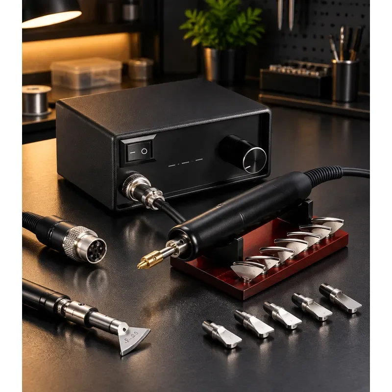 Digital Precision Temperature Control Leather Creasing Machine Set with 7pcs Heads Electric Tool for DIY Craft